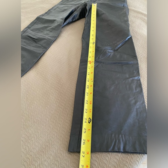 Wilson’s Leather pants jeans size 27 western punk rock star black vintage 80’s - Picture 6 of 12